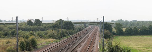 Hitchin Cambridge Junction: The view of the proposed new rail link, looking south.