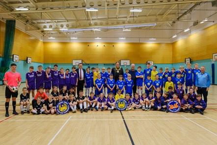 Provost Todd and Councillor Douglas Reid at the Killie Trust Fustal Cup competition