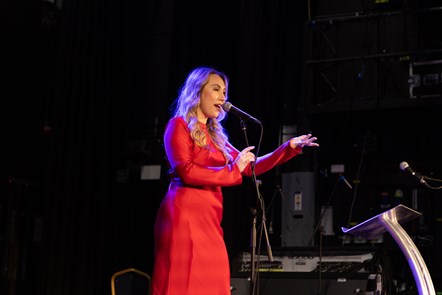 Tetiana Pysarenko performs at Borough of Sanctuary celebration event
