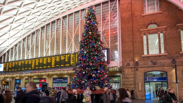 East Coast Main Line travel advice: plan for busier trains this Christmas: King's Cross Christmas Tree 2022 004