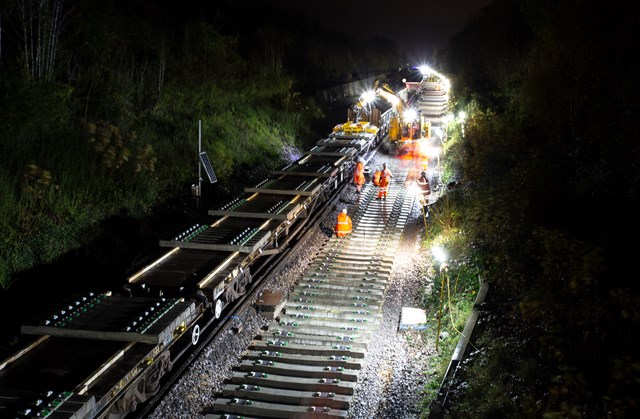 Engineering work at night