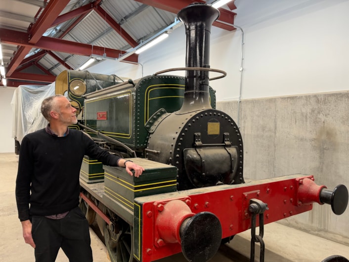 Loco sheds project: Chris Sharp, keeper at Leeds Industrial Museum, with Aldwyth, one of the historic Leeds-made engines which will be on display next summer for the first time in a decade.
The locomotive was manufactured more than a century ago by Leeds firm Manning Wardle, one of a number of local firms which exported engines around the world.