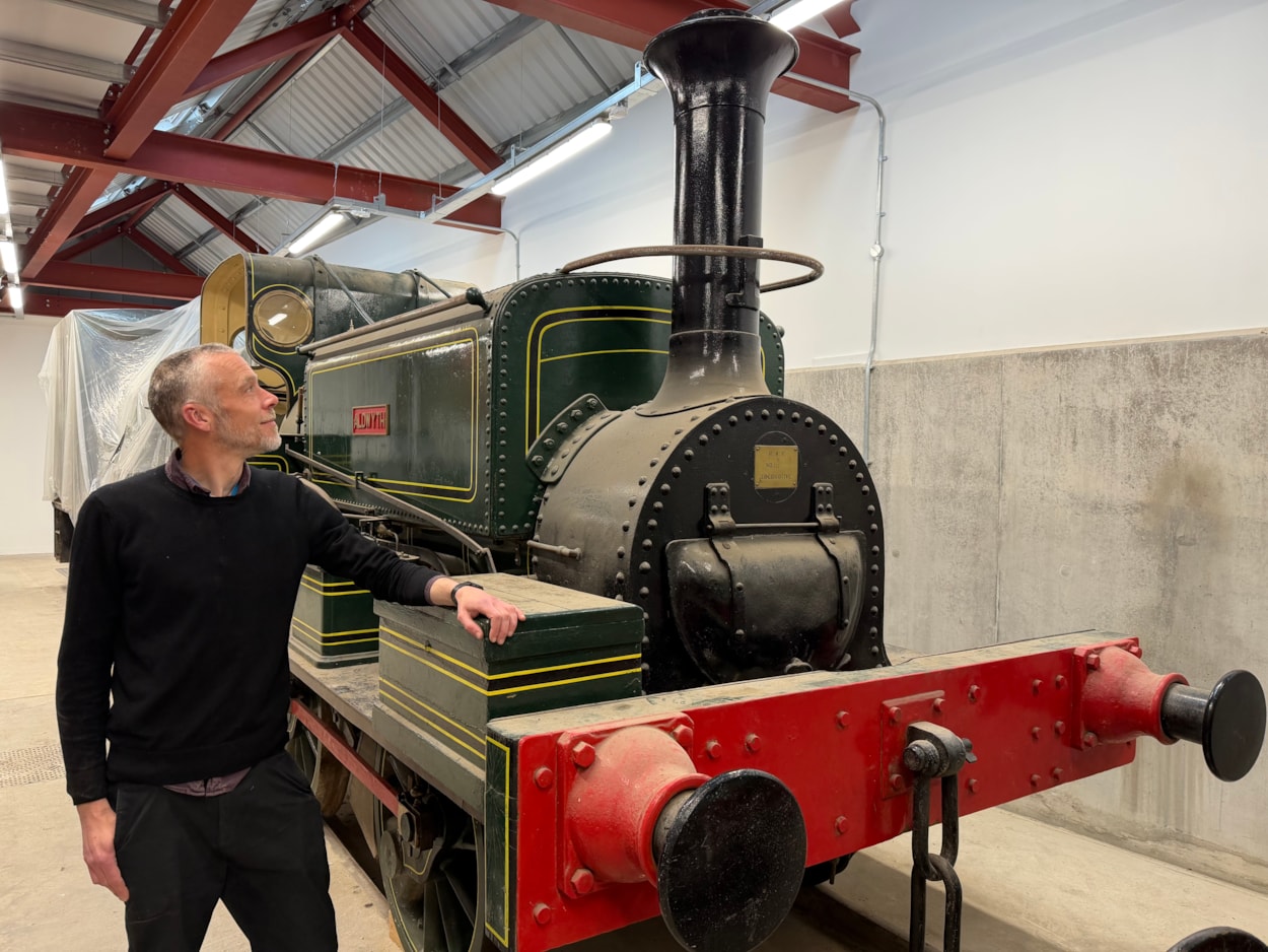 Loco sheds project: Chris Sharp, keeper at Leeds Industrial Museum, with Aldwyth, one of the historic Leeds-made engines which will be on display next summer for the first time in a decade.
The locomotive was manufactured more than a century ago by Leeds firm Manning Wardle, one of a number of local firms which exported engines around the world.