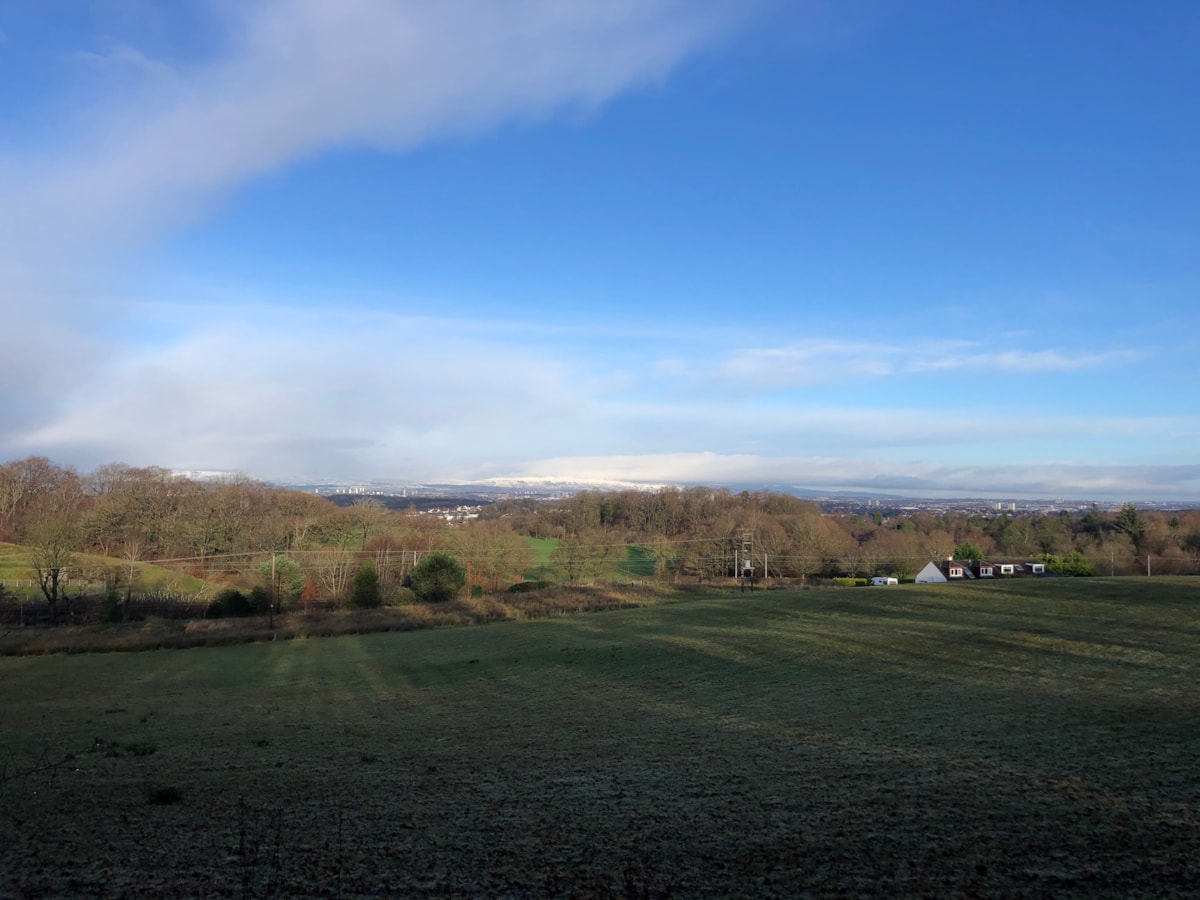 East Renfrewshire countryside sun