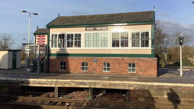 Railway restoration for historic Grade II listed Cheshire signal box: Helsby signal box after refurbishment-2
