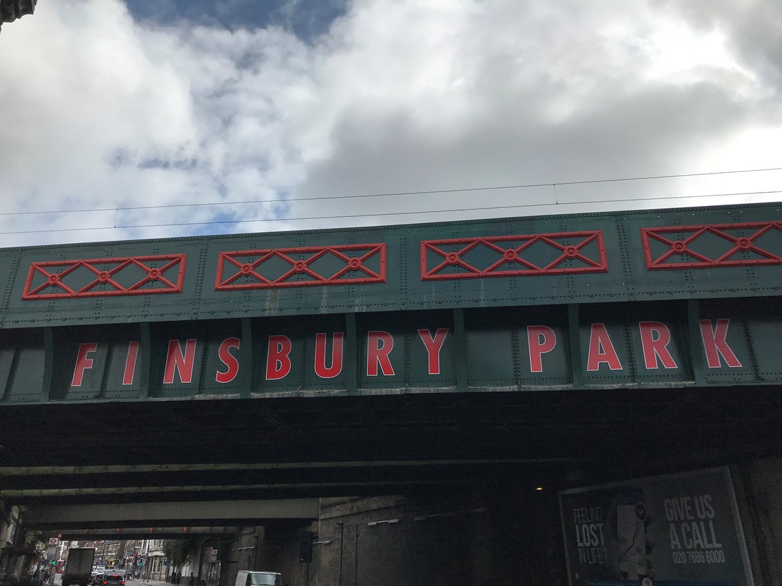 Network Rail adds FINSBURY PARK to Seven Sisters bridge