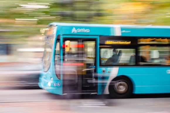 Free bus travel in Hertfordshire thanks to Bus Service Improvement Plan: Blurred bus-2