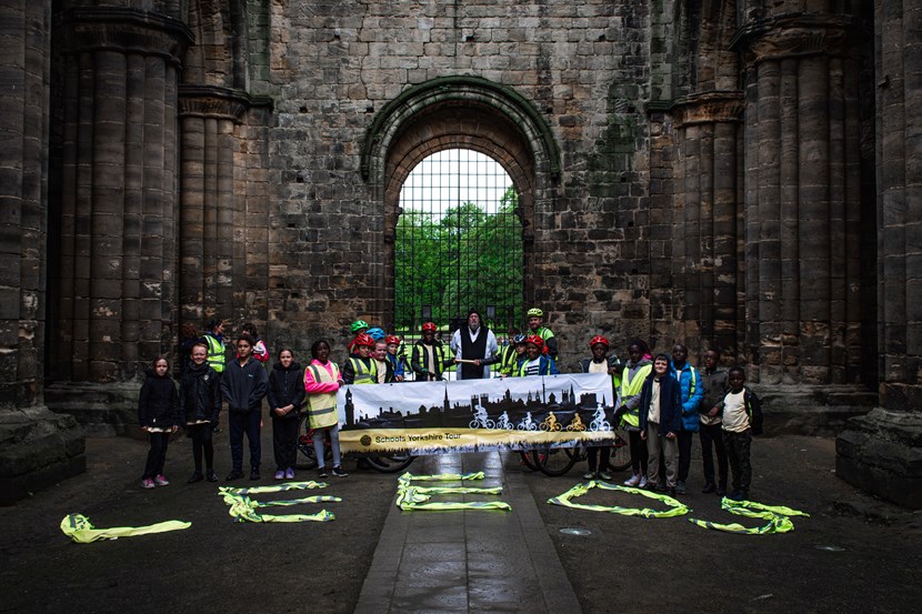 Leeds pupils take part in 200 mile Yorkshire cycle relay: kirkstallabbeyimage2-502490.jpg