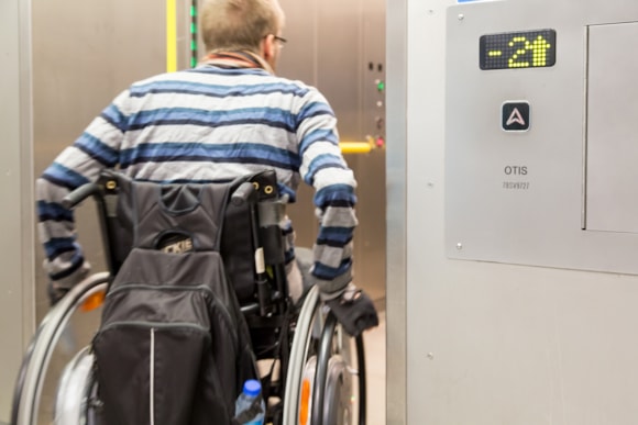 TfL introduces new fault-reporting technology in Tube station lifts to improve journey planning for people with access needs: TfL Image - Station lift
