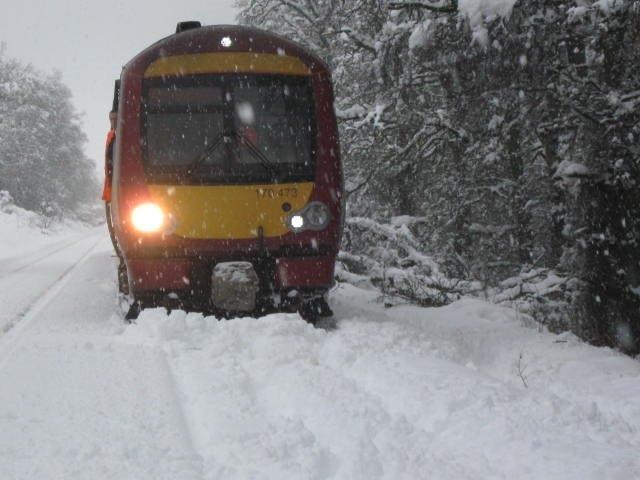 Snow covered railway (6): winter weather