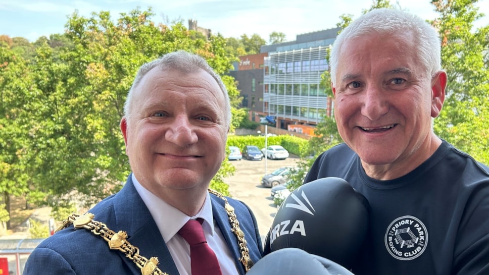 Mayor Pete Lowe and Leader Patrick Harley