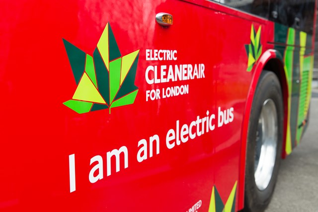 TfL Image - 'I am an electric bus' decal