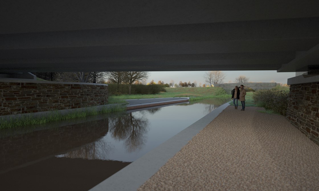 View of the Towpath under Oxford Canal Viaduct 51377