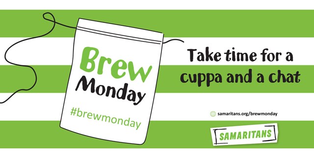Join Samaritans and celebrity friends for a 'Brew Monday': Samaritans Brew Monday banner ad