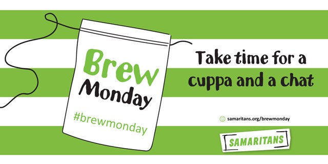 Join Samaritans and celebrity friends for a 'Brew Monday': Samaritans Brew Monday banner ad