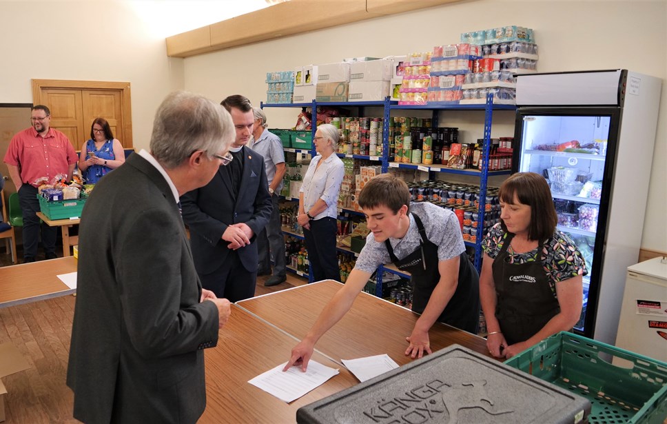 FM Mark DRakeford visits CARE project in Caerphilly