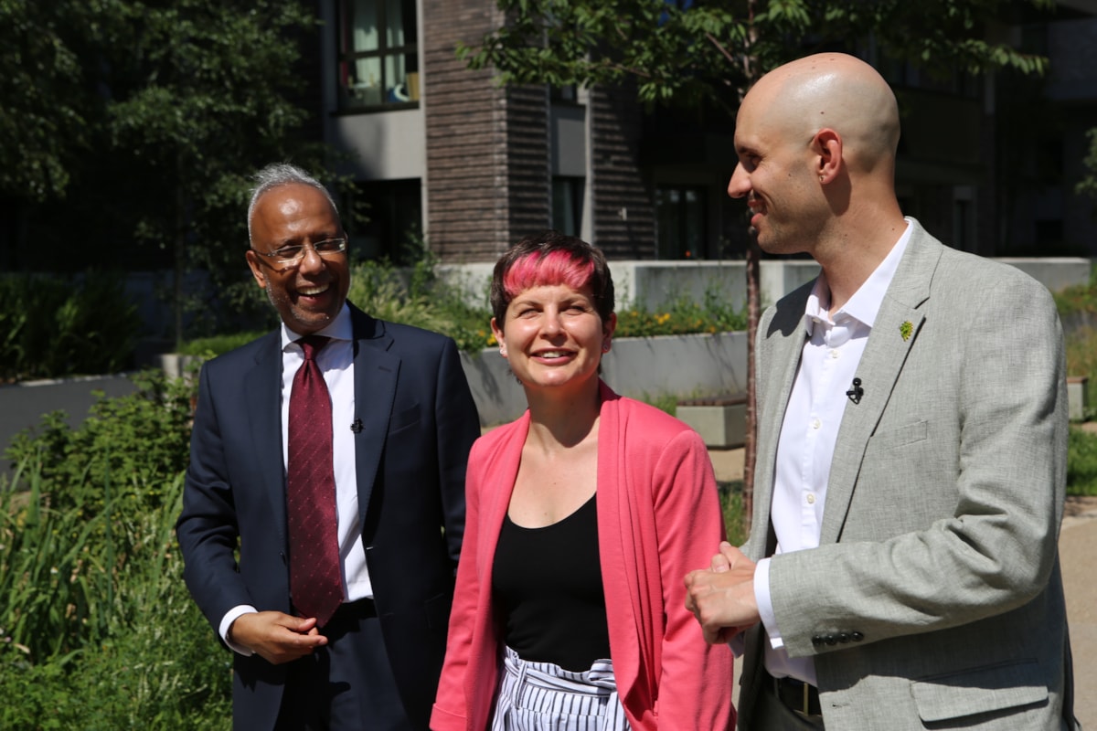 Mayor Garbett with mayors of Lewisham and Tower Hamlets