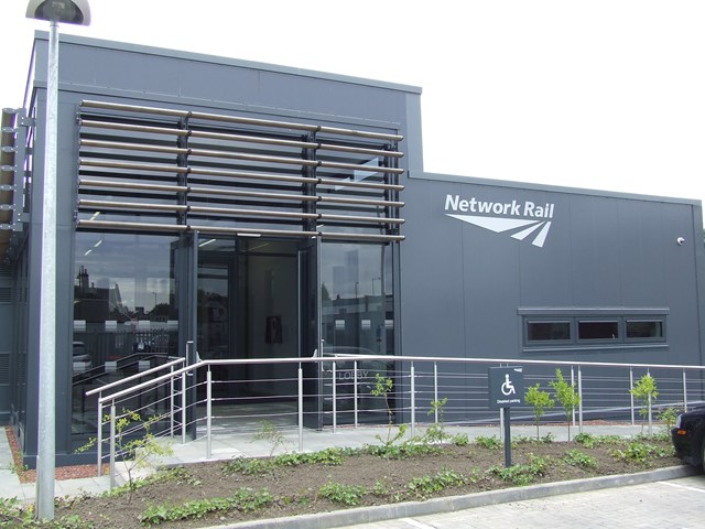 Larbert training centre: external: Training centre entrance