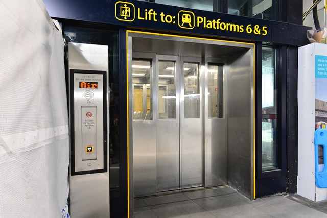 The new lifts will help passengers move between the train station and the airport more quickly and easily.: The new lifts will help passengers move between the train station and the airport more quickly and easily.