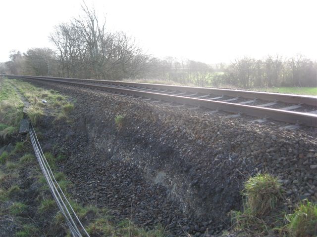 Landslip near Crewkerne: Landslip near Crewkerne