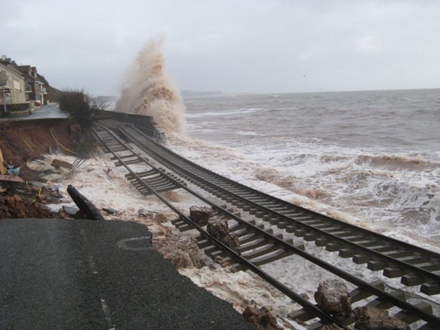Easter holiday boost for south-west as Network Rail confirms Dawlish railway reopening: Damage to the railway at Dawlish in Devon