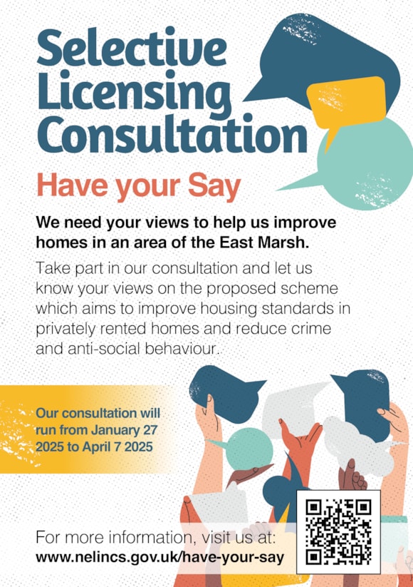 Have your say now as consultation on Selective Licensing in East Marsh gets underway: 13451 Selective licencing A5 DS leaflet