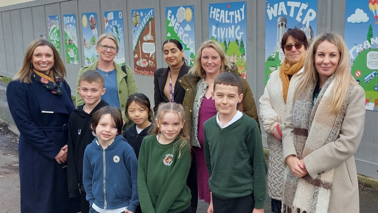 Pupils celebrate improvement works at Park Lane Primary School
