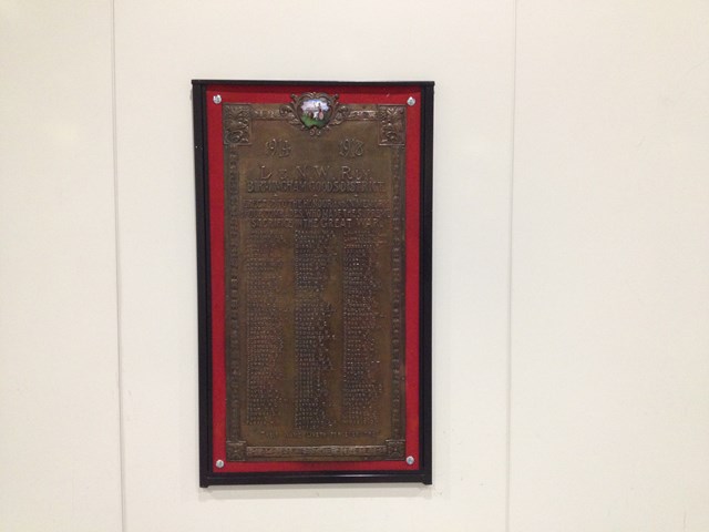 The war memorial at Birmingham New Street station