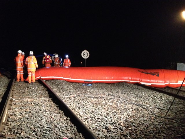 Railway at Devon geared up to combat extreme weather: Inflatable dams to alleviate flooding