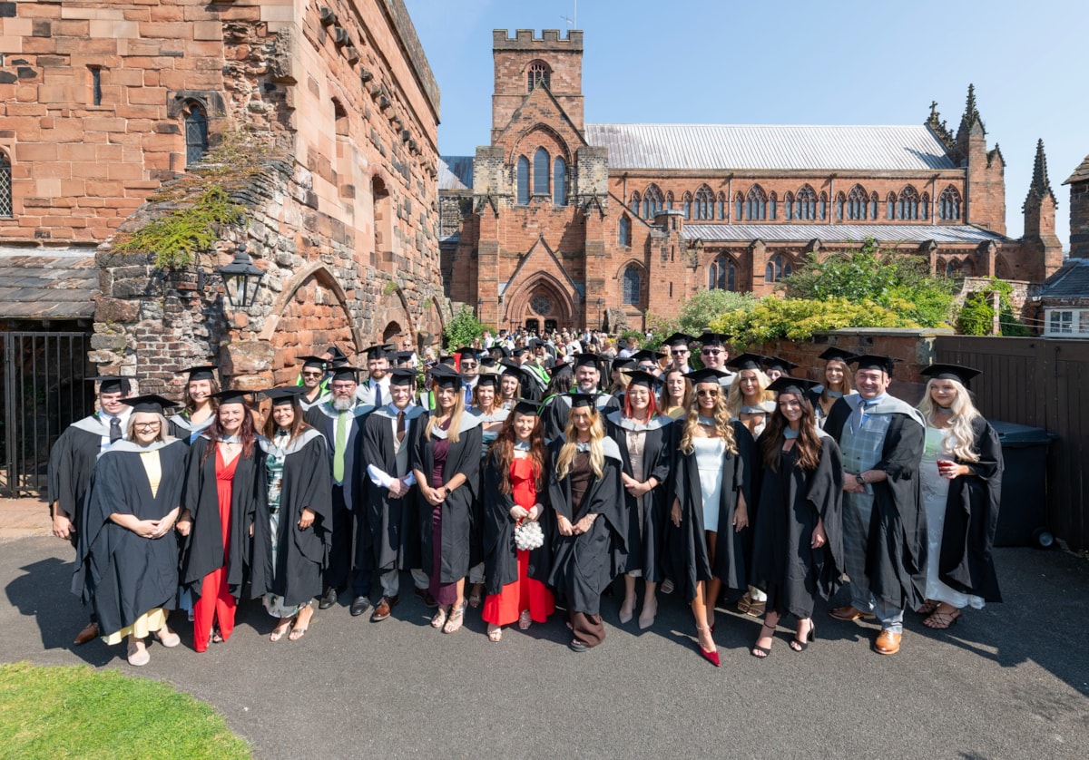 East of England Ambulance Service (EEAST) paramedics graduating at Carlisle Cathedral from their degree apprenticeship and paramedic science degree from University of Cumbria, July 2026