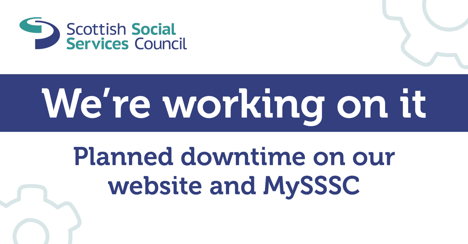 Downtime MySSSC and website (image)