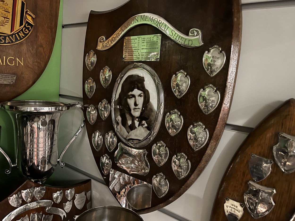 All to Play For: A dazzling cabinet stuffed with accolades awarded for everything from darts and billiards to hairdressing and rose-growing which are on show as part of the exhibition.