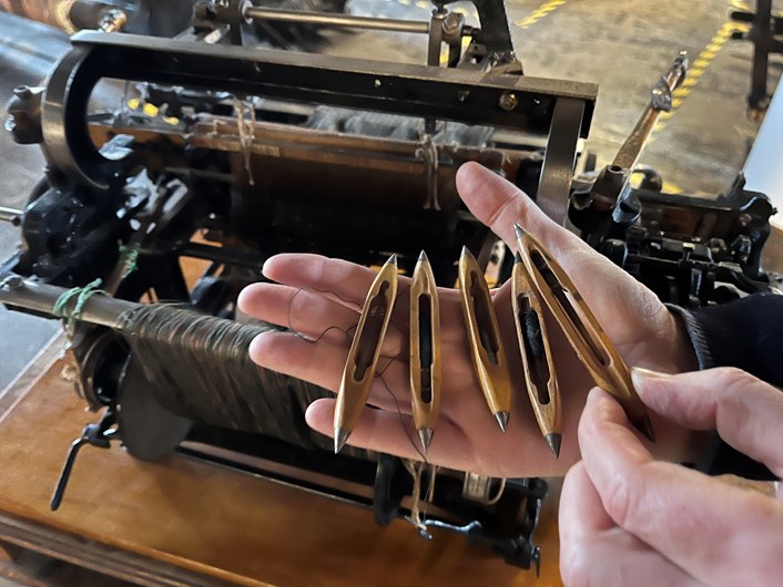 Miniature loom: Made in 1945, the miniature was once a fully working machine, and comes complete with tiny versions of the tools and accessories used in the full sized version as well as a hand-written instruction manual penned by its original maker.