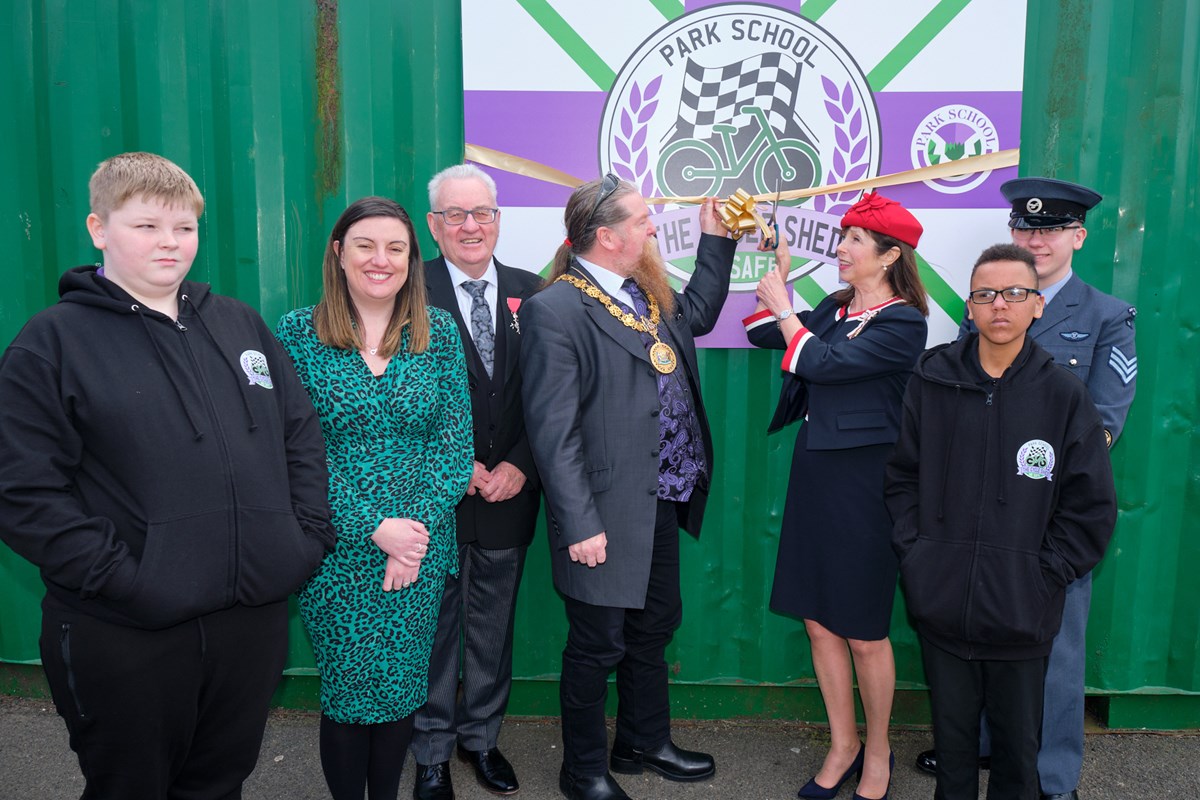 Officially opening the Cycle Shed