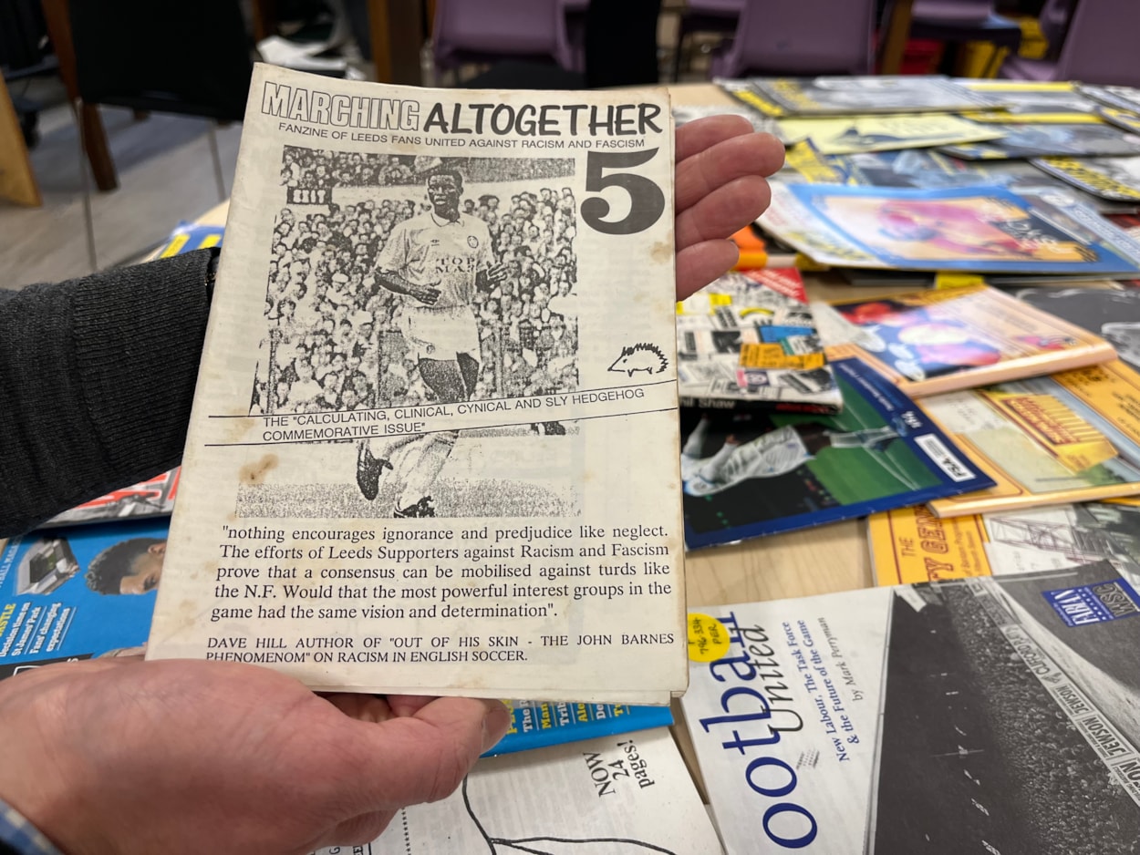 Voice of the Fans zines: Librarian Antony Ramm looks over the collection. The show will include copies of the popular Leeds United fanzine The Square Ball, featuring Elland Road idols including Gordon Strachan and Lucas Radebe, Marching Altogether, founded by Leeds fans to campaign against racism and fascism in football and Bradford City’s City Gent – the longest running football zine in the country.

Exploring the huge and varied impact grassroots self-publishing has had on football fan culture, the exhibition, which is co-produced with British Library, will trace the birth of zines in the 1970s, right through to modern, multimedia content.