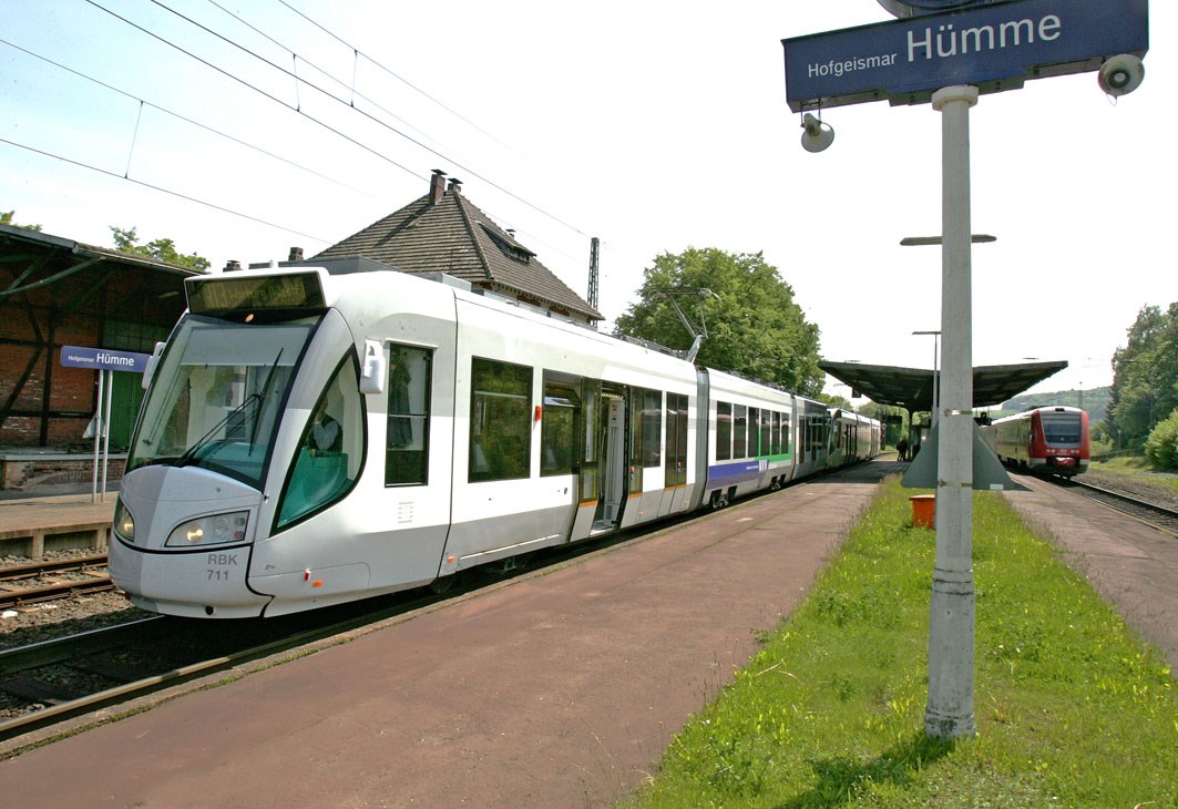 Example of a tram train: From Regio Citadis Kassel