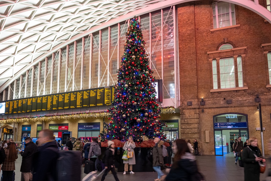 Rail warning for those travelling by train this Christmas: King's Cross Christmas Tree 2022 004