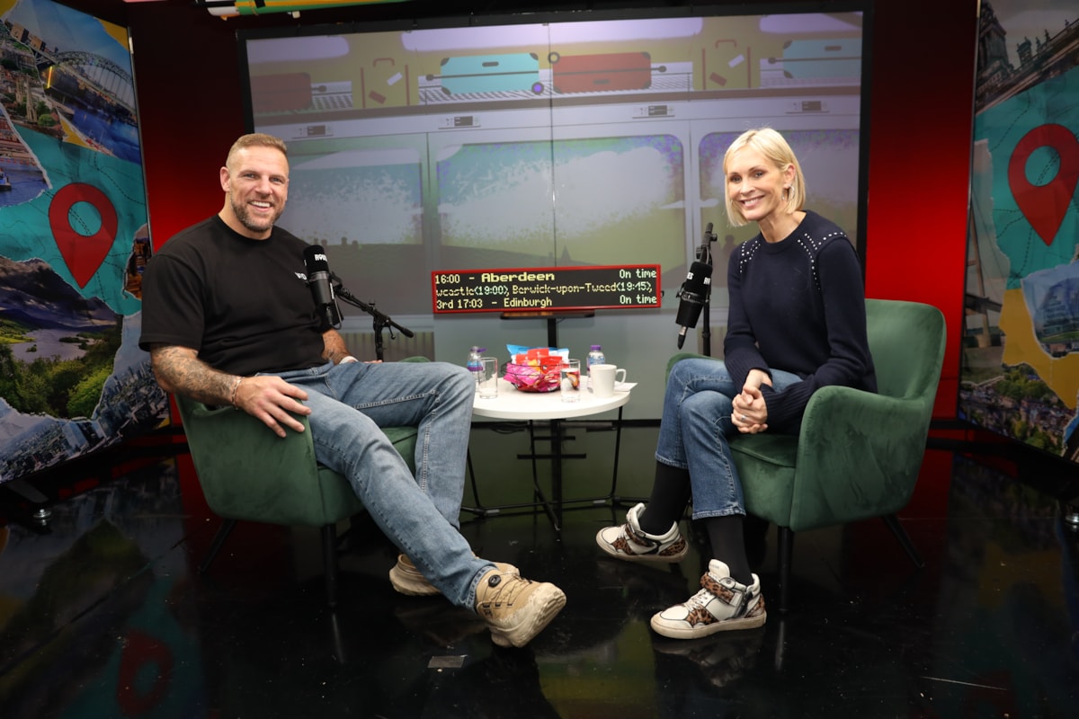 James Haskell and Jenni Falconer in Routes Studio