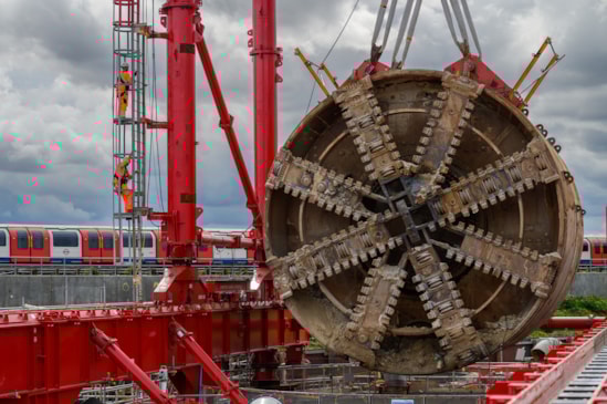 TBM Emily lifted at Green Park Way tunnel shaft 26th July 2025-12