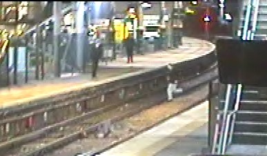 Edinburgh Waverley Trespass 3: The second man follows his friend. Both men were spotted by station staff and reported to the British Transport Police.