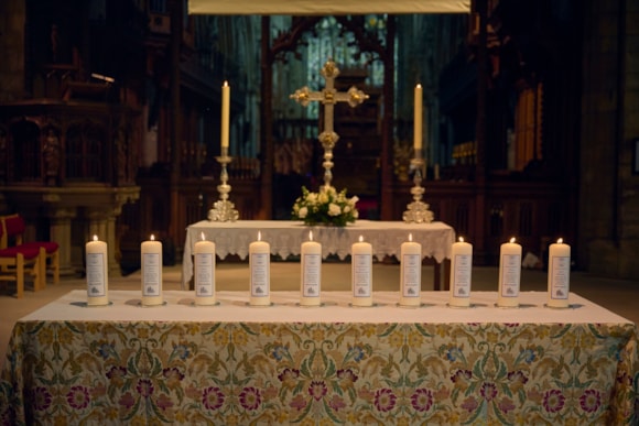 Candles lit in memory of those who died at Great Heck, LNER