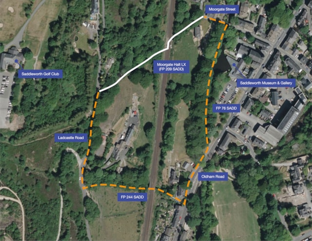 Public Consultation to open on Saddleworth level crossing closure: Moorgate Halt LX Map