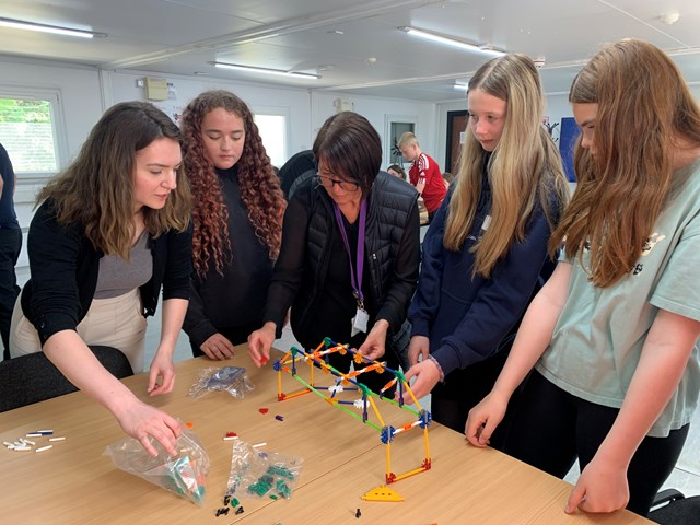 Councillor visits Levenmouth Rail Link to see STEM workshops: 21 June STEM bridge 1