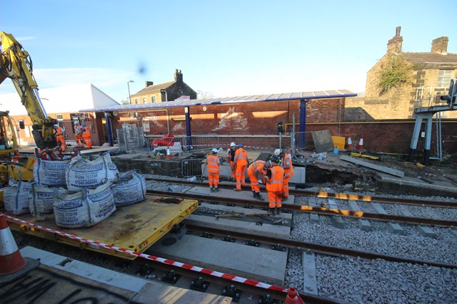 Work ongoing to replace the subway at Chorley station