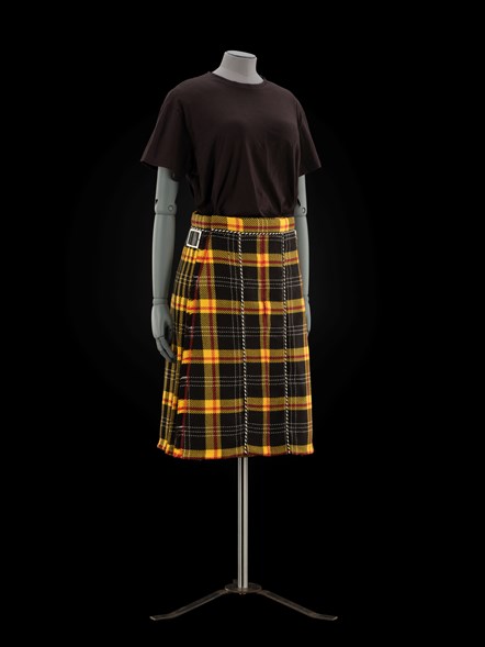 'Bumble Kilt', from Acme Atelier, 2022. The outfit was acquired as part of a contemporary Highland dress collecting project from National Museums Scotland.