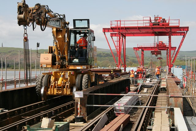 Leven viaduct during refurbishment