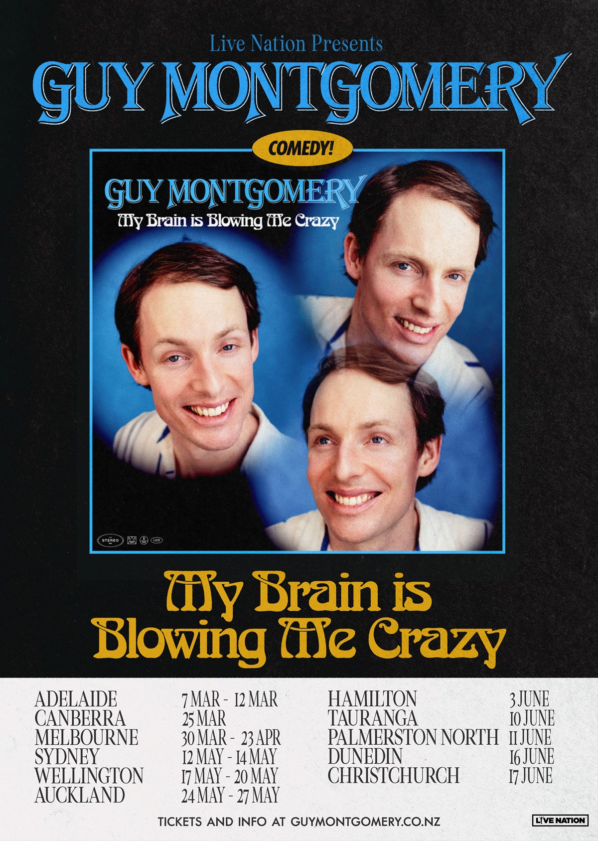 Guy Montgomery - My Brain Is Blowing Me Crazy - 2023 Poster