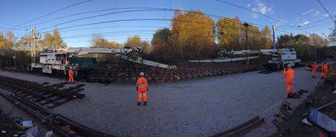 Laying new track sections