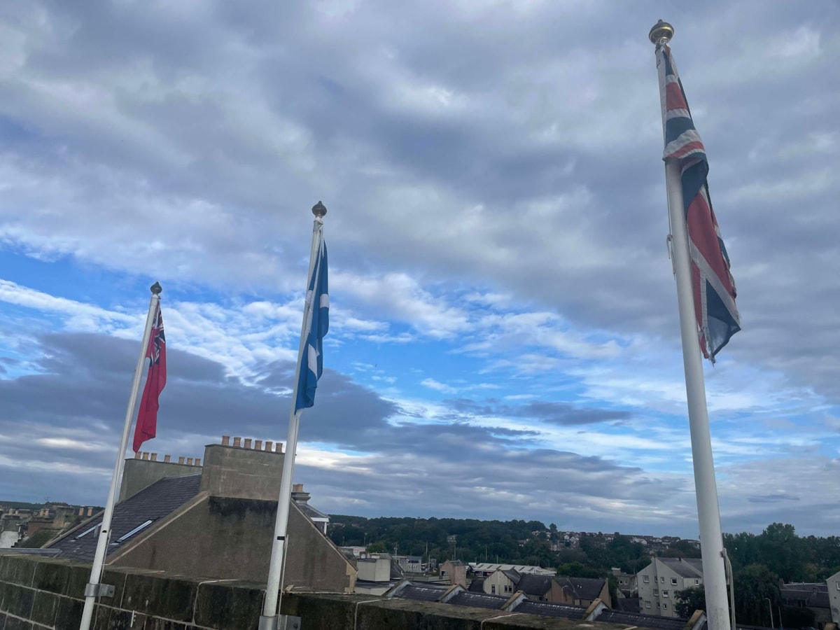 Merchant Navy Day flags