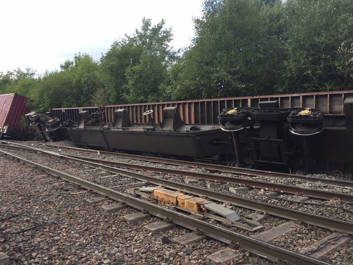 Coleshill derailed freight train 2
